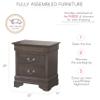 Glory Furniture Louis Phillipe 2 Drawer Nightstand in Gray view 3