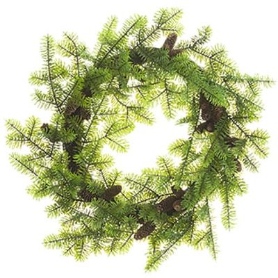 SilksAreForever 36" Artificial Norway Spruce & Pinecone Wreath -Green/Brown