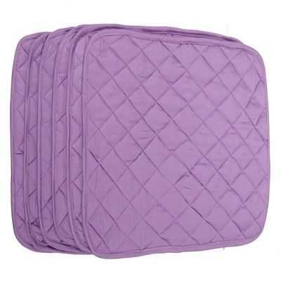 100% Cotton Quilted Rectangular Placemats for Dinning Table for Dinner Parties, Indoor and Outdoor Picnics Premium Quality (Pack of 6, Color Purple)