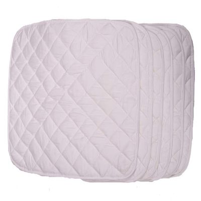 100% Cotton Quilted Rectangular Placemats for Dinning Table for Dinner Parties, Indoor and Outdoor Picnics Premium Quality (Pack of 6,Color White)