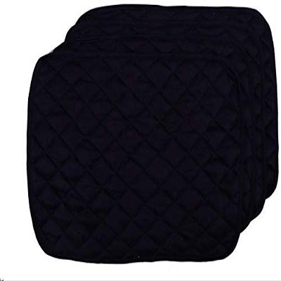 100% Cotton Quilted Rectangular Placemats for Dinning Table for Dinner Parties, Indoor and Outdoor Picnics Premium Quality (Pack of 4, Color Navy Blue)