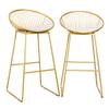 Barstools Modern Wrought Iron Bar Chair Counter Height Stool Contemporary Bistro Pub Kitchen Breakfast Chair Ergonomic Backrest - 2 pcs view 1