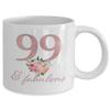 99th Birthday Mug - 99 and Fabulous - Her Party Favors Decor Decorations for Women - 99 Year Old Happy Anniversary Since 1920 - Mom Nana Grandma - White Ceramic Coffee Cup - 11oz view 2