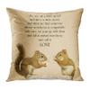 Shenywell Throw Pillow Decor Square 20 x 20 Inch Squirrel Pillows Inspirational Quote Love Cute Pair Squirrels Eggnog Christmas Decorative Cushion Cover Printed Lumbar Pillowcase Home Sofa Living Room view 1