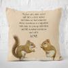 Shenywell Throw Pillow Decor Square 20 x 20 Inch Squirrel Pillows Inspirational Quote Love Cute Pair Squirrels Eggnog Christmas Decorative Cushion Cover Printed Lumbar Pillowcase Home Sofa Living Room view 3