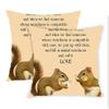 Shenywell Throw Pillow Decor Square 20 x 20 Inch Squirrel Pillows Inspirational Quote Love Cute Pair Squirrels Eggnog Christmas Decorative Cushion Cover Printed Lumbar Pillowcase Home Sofa Living Room view 4