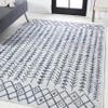 JONATHAN Y Bohemian Geometric Indoor Outdoor Area Rug 4X6 Ivory/Blue, Tokay for Backyard, Patio, Porch, Easy-Cleaning, High Traffic, Pet-Friendly, Non-Shedding (SMB132B-4) view 4