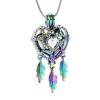 memorial jewelry Cremation Jewelry for Ashes Heart Shape Dream Catcher Net Cremation Jewelry for Human Ashes Cremation Keepsake view 1