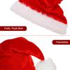 SATINIOR 8 Pieces Christmas Santa Hat Red and White Plush Christmas Hat for Adults Kids view 3