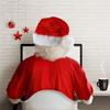 SATINIOR 8 Pieces Christmas Santa Hat Red and White Plush Christmas Hat for Adults Kids view 4