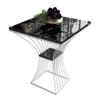 Coffee Tables WFF Metal Square Sofa Table Living Room Marble Bedroom Bedside Table -48cm48cm68cm view 1