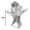 Coffee Tables WFF Metal Square Sofa Table Living Room Marble Bedroom Bedside Table -48cm48cm68cm view 3