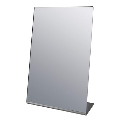 Marketing Holders 4 Pack 8x10 Inch Acrylic Mirror Counter Slanted Back L Shape Vertical Easel Mirrors No Assembly Teens Bathroom Hair Salon Piercing Kiosk Home or Work Desk Makeup Mirrors