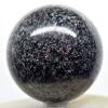 2.3" 320g Sparkling Ruby Spinel/Balas Ruby Sphere Polished Natural Gemstone Crystal Mineral Collectible Dcor Ball - India + Stand view 1