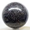 2.3" 320g Sparkling Ruby Spinel/Balas Ruby Sphere Polished Natural Gemstone Crystal Mineral Collectible Dcor Ball - India + Stand view 2