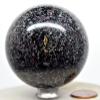 2.3" 320g Sparkling Ruby Spinel/Balas Ruby Sphere Polished Natural Gemstone Crystal Mineral Collectible Dcor Ball - India + Stand view 4
