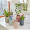 Bloomingville Stoneware Flower Pot with Polka Dots, Petrol Planter, 6'' view 2