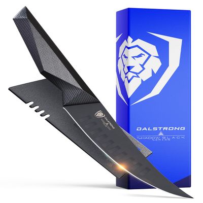 Dalstrong Fillet Knife - 6 inch - Shadow Black Series - Black Titanium Nitride Coated - High Carbon 7CR17MOV-X Vacuum Treated Steel - Meat, Boning Knife - Sheath - NSF Certified