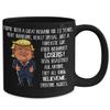 11th Wedding Anniversary for Husband Donald Trump Black Coffee Mug Happily Married Gifts You've Been A Great Husband For 11 Years Funny Gag Gifts From view 2