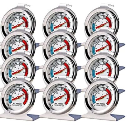 12 Pack Refrigerator Freezer Thermometer Large Dial Analog Thermometer