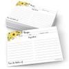 321Done Recipe Cards - Set of 50 Large Double-Sided Thick 4x6 Rustic Recipe Cards, White Sunflower Design for Bridal Shower & Wedding Gift, Made in USA view 1