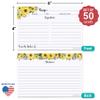 321Done Recipe Cards - Set of 50 Large Double-Sided Thick 4x6 Rustic Recipe Cards, White Sunflower Design for Bridal Shower & Wedding Gift, Made in USA view 2