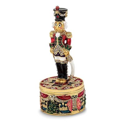 Jewels By Lux Bejeweled Christoph Nutcracker Trinket Box