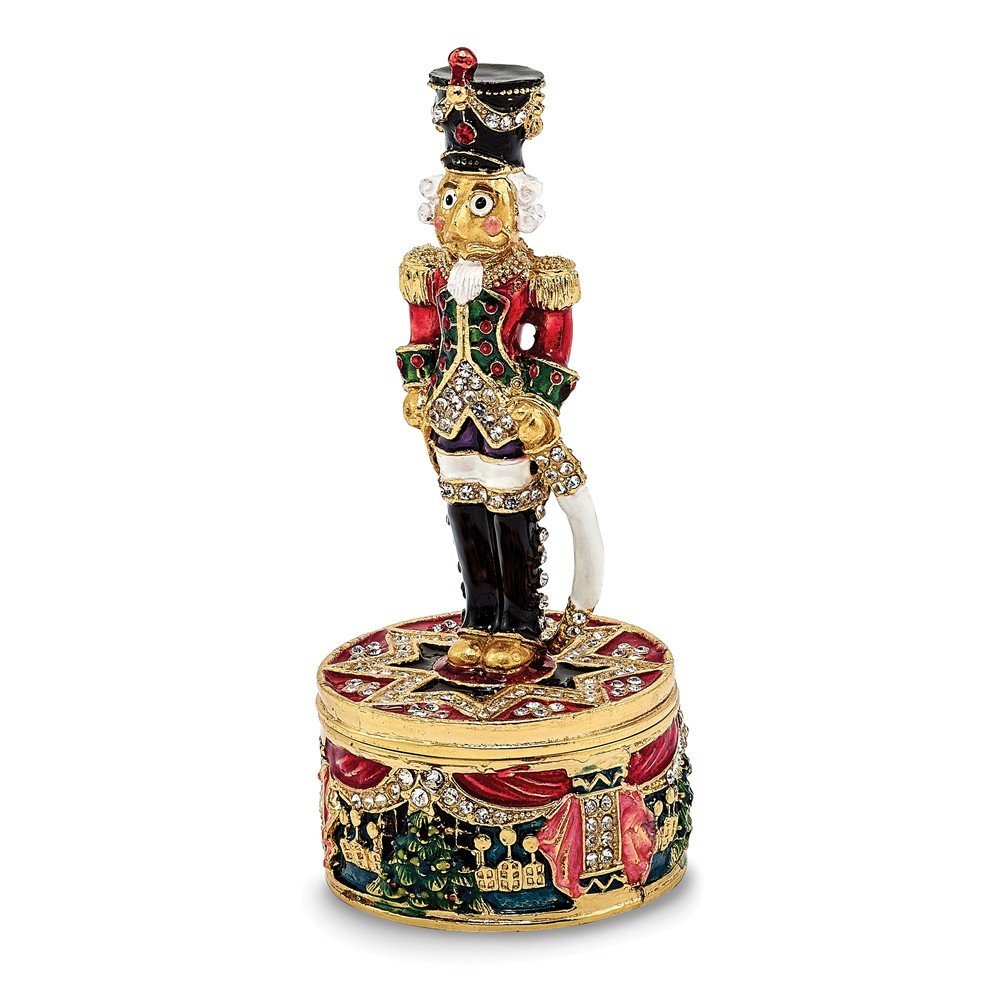 Jewels By Lux Bejeweled Christoph Nutcracker Trinket Box