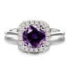 Bansriracha Rings for Women Genuine 925 Sterling Silver Purple Amethyst Ring Classic Gemstone Wedding Silver Birthstone Jewelry (7) view 2