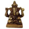 2.5"Inch Ganesha Brass Statue | Hindu God Ganpati Sitting Idol | Brass Dagroo Ganesh Murti | Handmade Decorative Lord Ganesha Figurine for Home Temple, Office, and Spiritual Gift Decor view 1