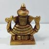 2.5"Inch Ganesha Brass Statue | Hindu God Ganpati Sitting Idol | Brass Dagroo Ganesh Murti | Handmade Decorative Lord Ganesha Figurine for Home Temple, Office, and Spiritual Gift Decor view 4