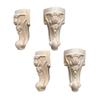 Set of 4 Wooden Furniture Legs,Solid Wood Carving Furniture Replacement Feet Decoration for Sofa Couch Chair Ottoman Loveseat Coffee Table Cabinet Wood Feet (6.7inch/17cm) view 1
