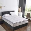 Kathy Ireland Pillowtop Mattress Topper Twin Size, 3-inch Overfilled White Down Feather Mattress Pad 233 Thread Count 100% Cotton Cover Featherbed - 39"x 75" view 2