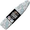 GORILLA GRIP The Original Ironing Board Cover and Pad, Silicone Coating, 400F Scorch Resistant Thick Padding, Heavy Duty Iron Covers Standard Boards, Hook and Loop Fastener Strap, Spiral Print 15x54 view 1