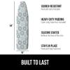 GORILLA GRIP The Original Ironing Board Cover and Pad, Silicone Coating, 400F Scorch Resistant Thick Padding, Heavy Duty Iron Covers Standard Boards, Hook and Loop Fastener Strap, Spiral Print 15x54 view 2