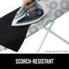 GORILLA GRIP The Original Ironing Board Cover and Pad, Silicone Coating, 400F Scorch Resistant Thick Padding, Heavy Duty Iron Covers Standard Boards, Hook and Loop Fastener Strap, Spiral Print 15x54 view 3