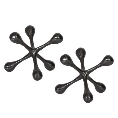 Uttermost 17690 Harlan Objects Black Nickel S/2