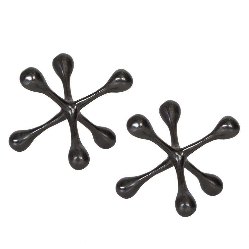 Uttermost 17690 Harlan Objects Black Nickel S/2
