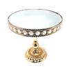 allgala Wedding Cake Stands 3-Piece Set Crystal Gold Plated Cheese Dessert Cupcake Cake Stand with Mirror Plate-Gold Round with Bases-HD89201 view 2