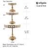 allgala Wedding Cake Stands 3-Piece Set Crystal Gold Plated Cheese Dessert Cupcake Cake Stand with Mirror Plate-Gold Round with Bases-HD89201 view 3