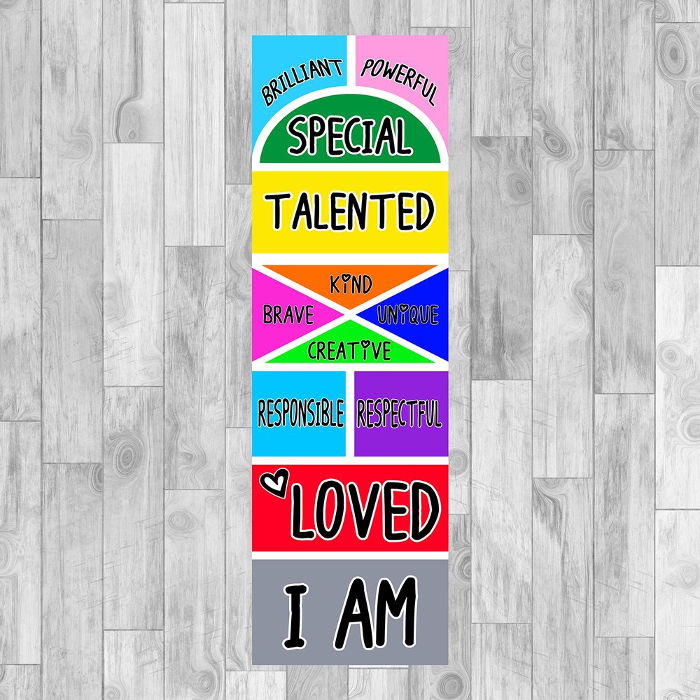 CB Smiles I AM Hopscotch Rug Kids Rugs 2.5x8 Runner Rug Colorful Childrens Rug Nursery Rug hopscotch Rugs hopscotch Floor mat Nursery Rug Cute Kids