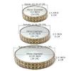 allgala Wedding Cake Stands 3-Piece Set Crystal Gold Plated Cheese Dessert Cupcake Cake Stand with Mirror Plate-Gold Round-HD89202 view 4