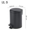 Gedy Trash bin, Stainless Steel, Black, Grande view 2
