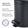 Gedy Trash bin, Stainless Steel, Black, Grande view 3