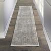 Nourison Silken Weave Vintage Grey/Beige 2'2" x 7'6" Area Rug, Easy Cleaning, Non Shedding, Bed Room, Living Room, Dining Room, Kitchen (2x8) view 1