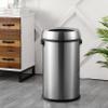 happimess HPM1015A Chuck Kitchen/Office 17.2-Gallon Open-Top Trash Can, Modern, Minimalistic, Fingerprint Proof for Home, Kitchen, Laundry Room, Office, Bedroom, Bathroom, Chrome view 2