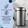happimess HPM1015A Chuck Kitchen/Office 17.2-Gallon Open-Top Trash Can, Modern, Minimalistic, Fingerprint Proof for Home, Kitchen, Laundry Room, Office, Bedroom, Bathroom, Chrome view 3