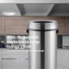 happimess HPM1015A Chuck Kitchen/Office 17.2-Gallon Open-Top Trash Can, Modern, Minimalistic, Fingerprint Proof for Home, Kitchen, Laundry Room, Office, Bedroom, Bathroom, Chrome view 4