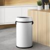 happimess HPM1015B 17.2-Gallon White Open-Top Trash Can with Soft-Close Lid, Modern, Minimalistic, Fingerprint Proof for Home, Kitchen, Laundry Room, Office, Bedroom, Bathroom view 2