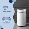 happimess HPM1015B 17.2-Gallon White Open-Top Trash Can with Soft-Close Lid, Modern, Minimalistic, Fingerprint Proof for Home, Kitchen, Laundry Room, Office, Bedroom, Bathroom view 3